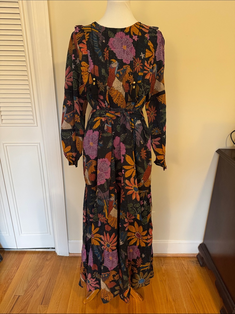 Sal Rosa Sofia Maxi Dress in Textured Flower Print